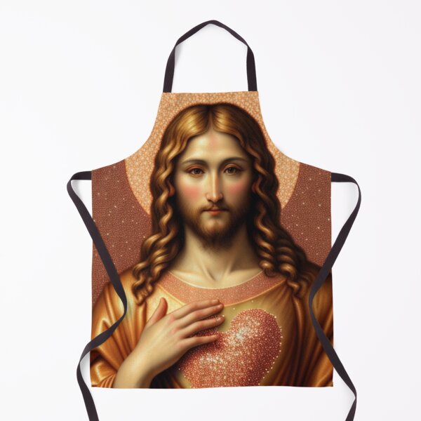 Aperçu de l'œuvre Sacred Heart of Jesus rose gold créée et vendue par Roxburylane.