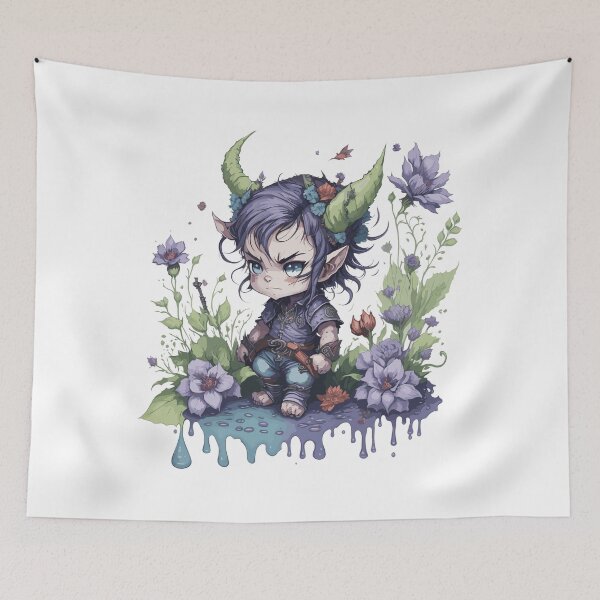 Item preview, Chibi Tiefling designed and sold by TrickstersTrove.