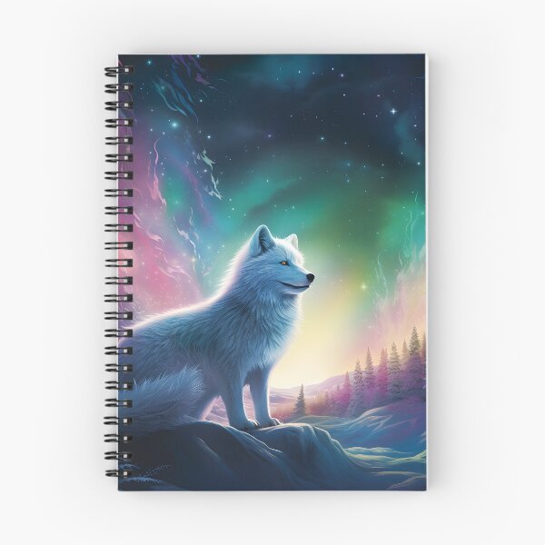 Item preview, Enchanted Arctic Fox under the Aurora designed and sold by MystiCanvas.