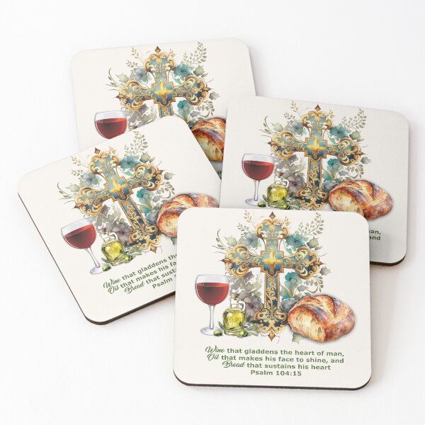 Item preview, Wine, Oil and Bread Psalm 104:15 designed and sold by WideIsTheGate.