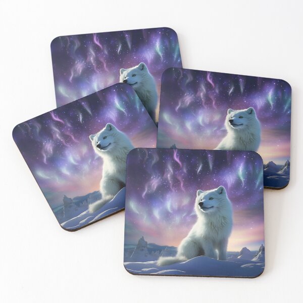 Item preview, Arctic Fox in the Northern Lights' Glow designed and sold by MystiCanvas.