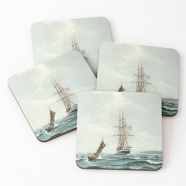 Item preview, Seascape with the Fregatten Jyllany designed and sold by tomorrowsart.
