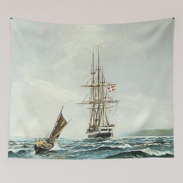 Item preview, Seascape with the Fregatten Jyllany designed and sold by tomorrowsart.
