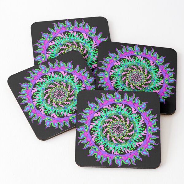 Item preview, Psychedelic Trippy Spiral Art With Flaming Eyes designed and sold by thetripsitter.