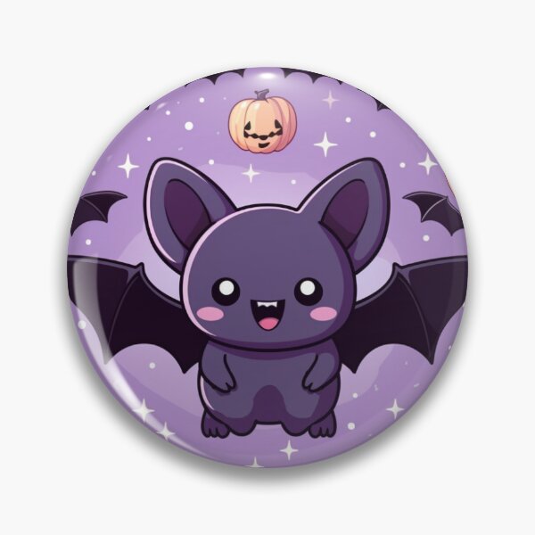 Item preview, Kawaii Happy Halloween Purple Bat designed and sold by RedDollz887.