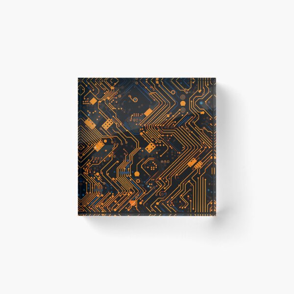 Item preview, Orange and Black Circuitry designed and sold by Skolyak.