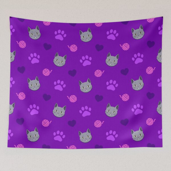 Artikelvorschau, Cute Grey Cat - Anime Patterns entworfen und verkauft von KAIGAME Art.