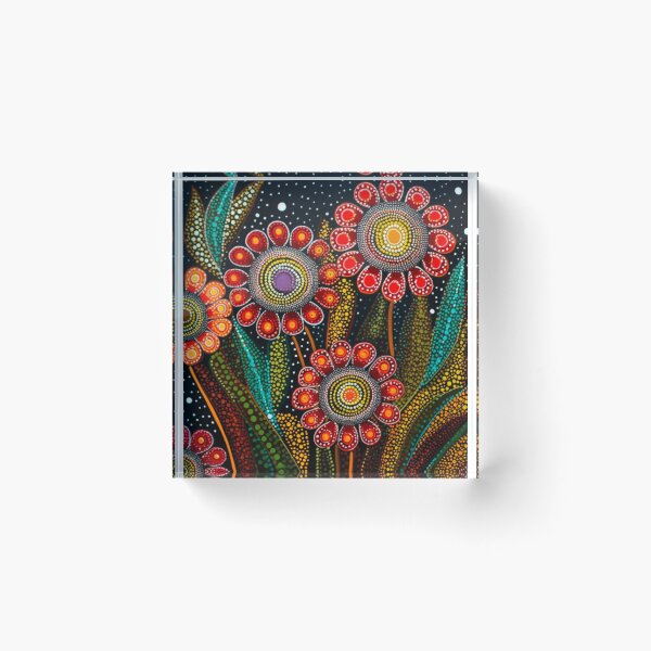Item preview,  Colorful Dotty Daisy Flowers print designed and sold by PaperieJennifer.