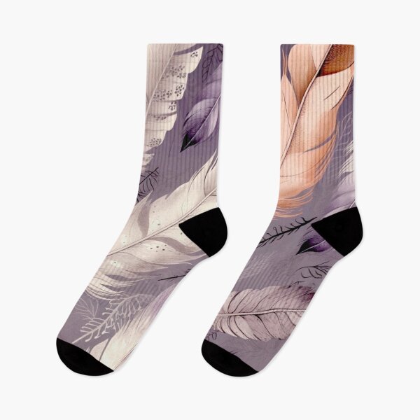 Artikelvorschau, Feathers - Lavender, rust, beige, cream, silver entworfen und verkauft von Highlandkings.