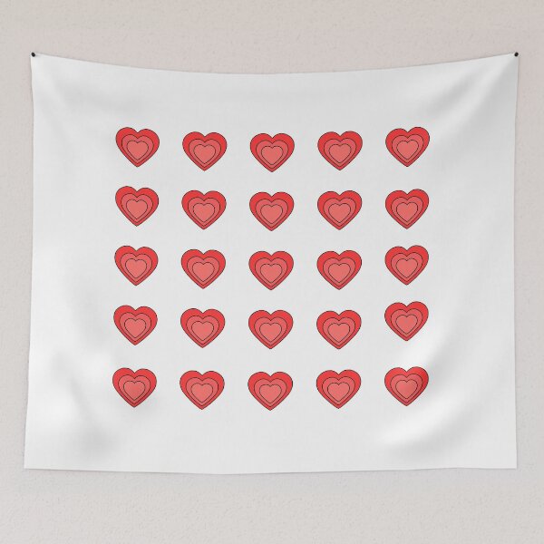 Aperçu de l'œuvre aesthetic red hearts créée et vendue par KacperStore.