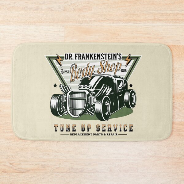 Item preview, Retro Dr Frankenstein's Body Shop Spoof Hot Rod  designed and sold by PUFFYP.