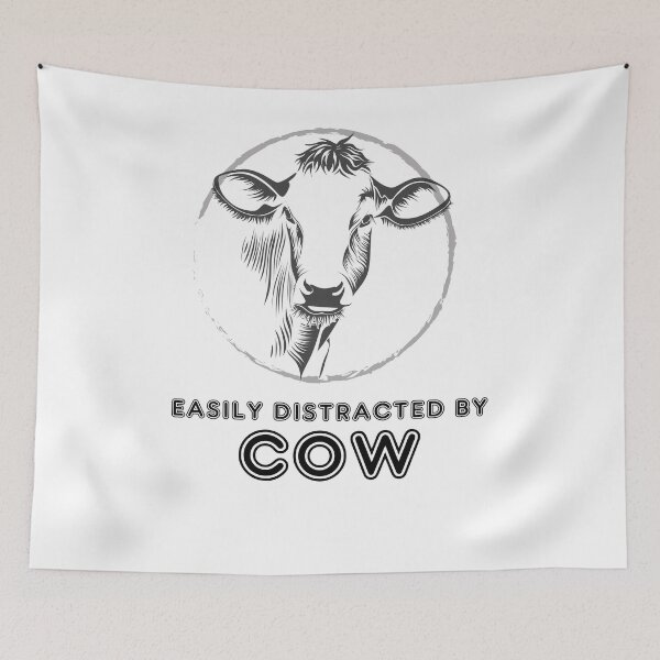 Item preview, Easily Distracted by Cow designed and sold by InnovativeGFX.