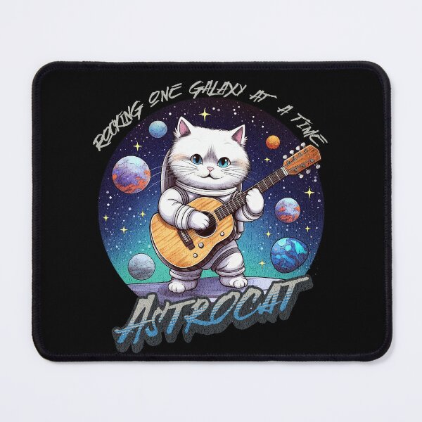 Item preview, Astrocat Rocking the Galaxy - Space Guitarist Design designed and sold by Zandalus.