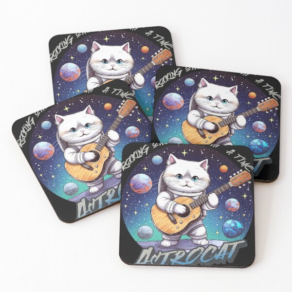 Item preview, Astrocat Rocking the Galaxy - Space Guitarist Design designed and sold by Zandalus.