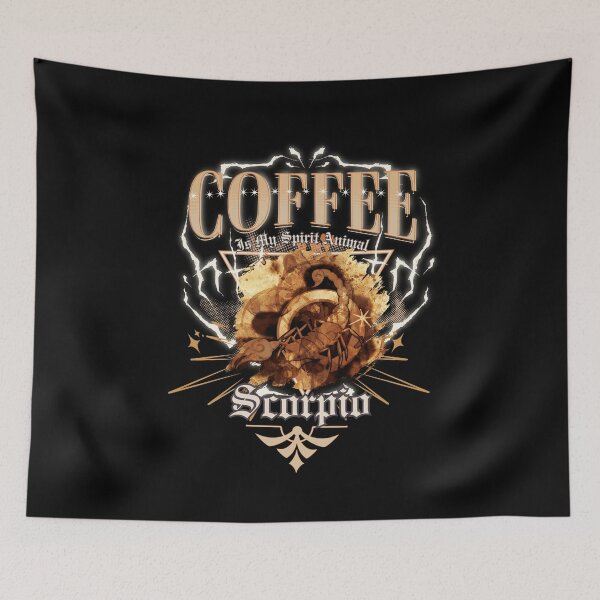 Item preview,  Coffee Is My Spirit Animal - Scorpio Zodiac Astrology -  October November Birthdays designed and sold by AwakenedSoul.