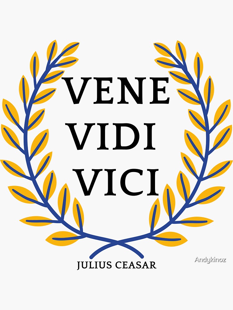 Veni Vidi Vici Classic Round Sticker