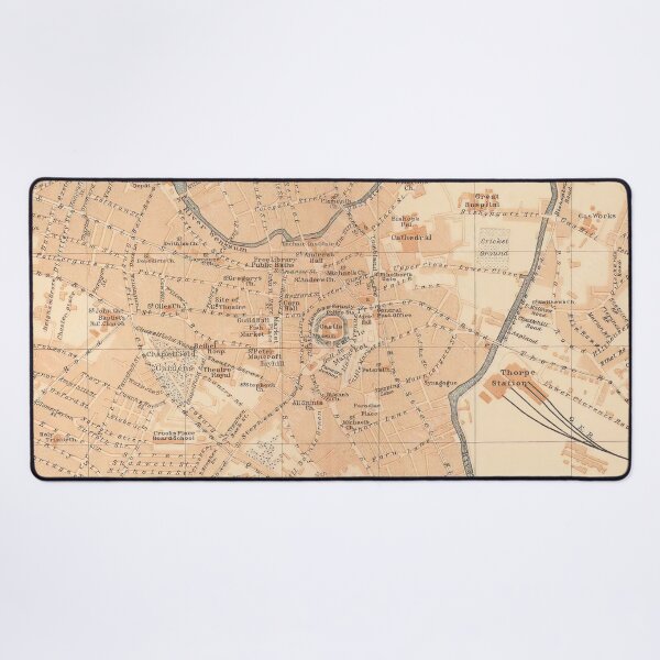 Item preview, Vintage Map of Norwich UK (1906) designed and sold by BravuraMedia.