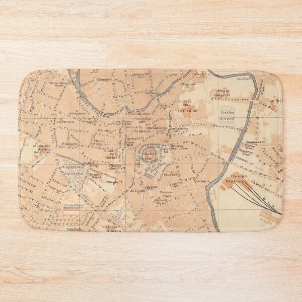 Item preview, Vintage Map of Norwich UK (1906) designed and sold by BravuraMedia.