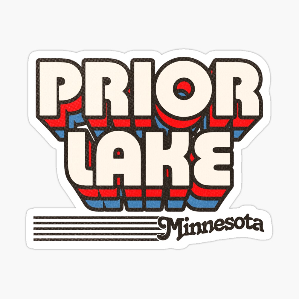Prior Lake, Minnesota | Retro Stripes Sticker