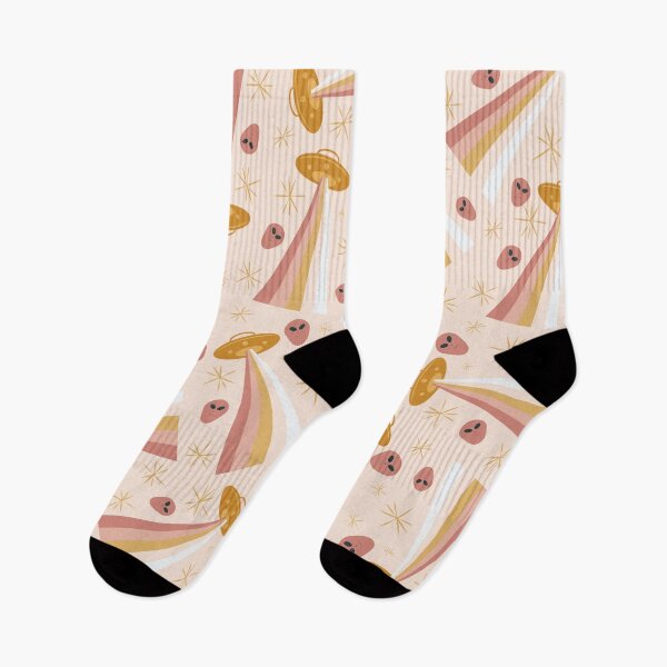 Item preview, Out of this World Pink and Gold UFO Pattern designed and sold by debward76.