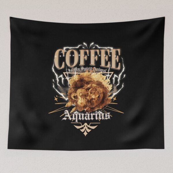 Item preview,  Coffee Is My Spirit Animal - Aquarius Zodiac Astrology - January February Birthdays designed and sold by AwakenedSoul.