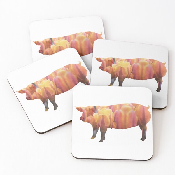 Item preview, Pig — Tulips designed and sold by Ramona Gonzales.