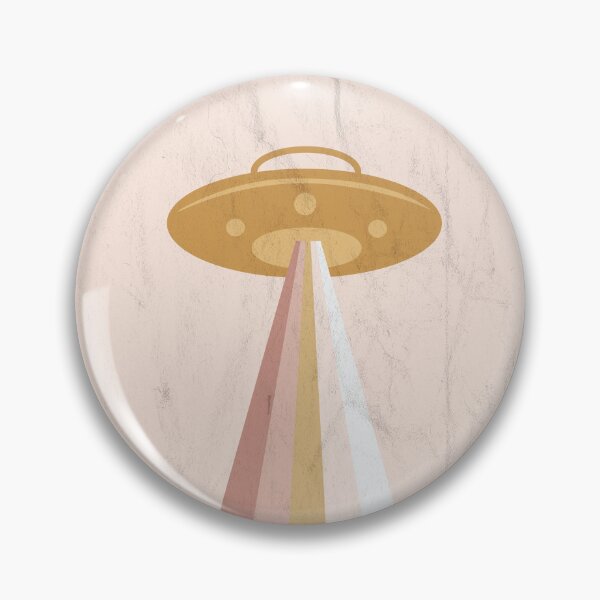 Item preview, Gold UFO with Pink Rainbow Tractor Beam designed and sold by debward76.