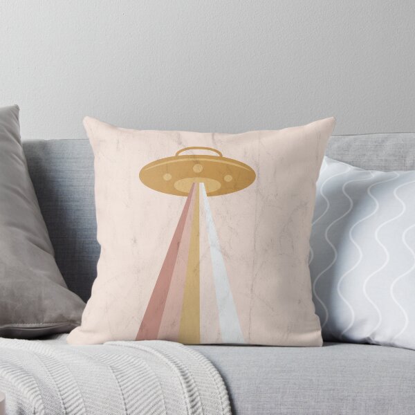 Item preview, Gold UFO with Pink Rainbow Tractor Beam designed and sold by debward76.
