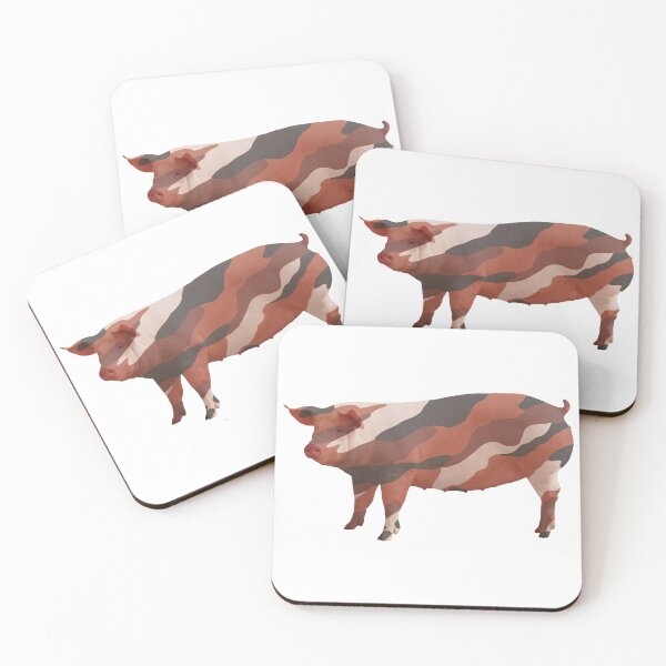 Item preview, Pig — Red and Black Camo designed and sold by Ramona Gonzales.