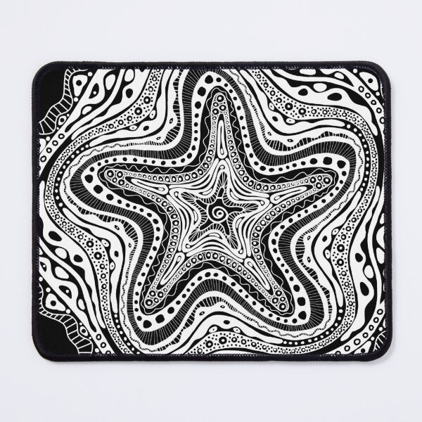 Item preview, Black And White Psychedelic Trippy Starfish designed and sold by thetripsitter.