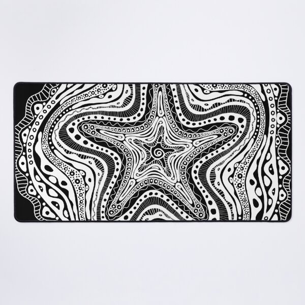 Item preview, Black And White Psychedelic Trippy Starfish designed and sold by thetripsitter.
