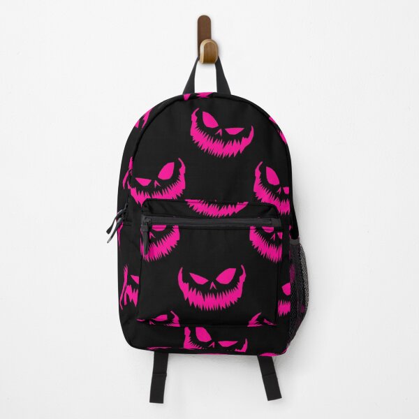 Item preview, scary halloween pumpkin faces pink designed and sold by Gossip Rag.