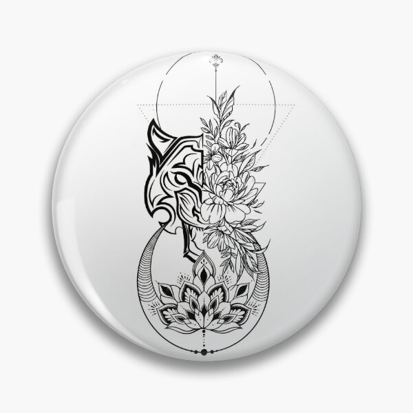 Item preview, Tribal Tiger And Floral Design designed and sold by Jaselvii.