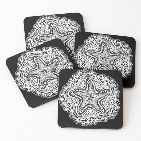 Item preview, Black And White Psychedelic Trippy Starfish designed and sold by thetripsitter.