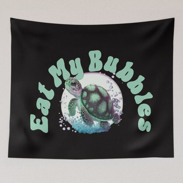 Item preview, Eat My Bubbles, Cute Turtle Sweatshirt, by DAM Creative, designed and sold by DAM Creative ⭐⭐⭐⭐⭐.