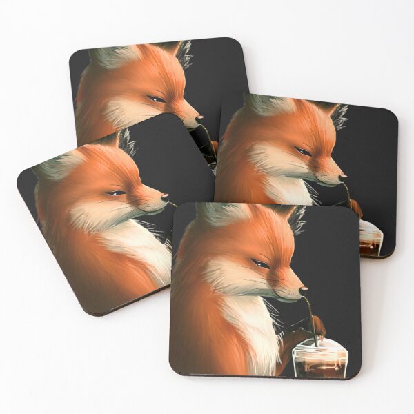 Item preview, Coffee Loving Fox designed and sold by CraftyrCreator.