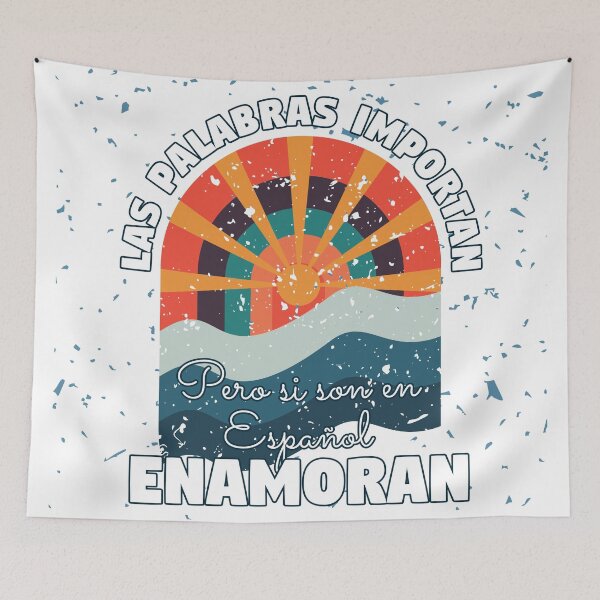 Item preview, Words matter, but if they're in Spanish, they make you fall in love. Phrase for Spanish students or lovers of Spanish designed and sold by SpanishStore.