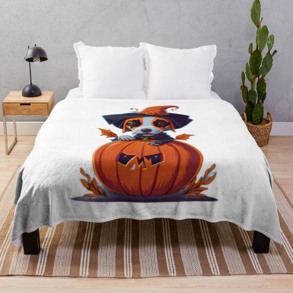 Item preview, zombie dog with holloween pumpkin designed and sold by Gisely Bispo.