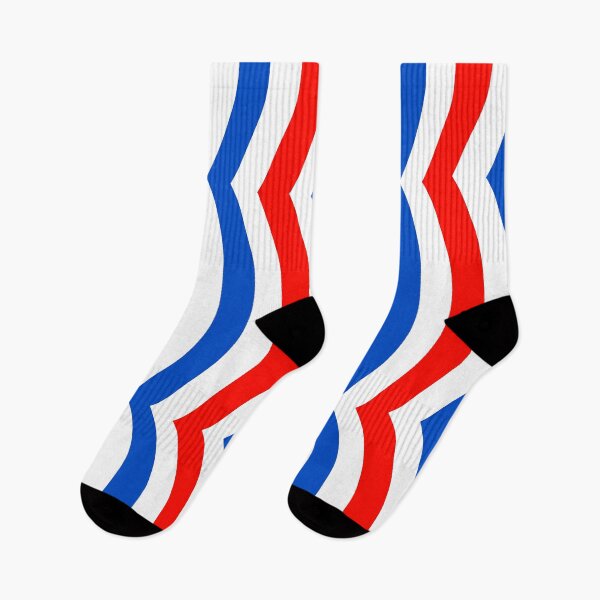 Item preview, Modern Wavy Stripes in Blue, White and Red designed and sold by Deutschic.