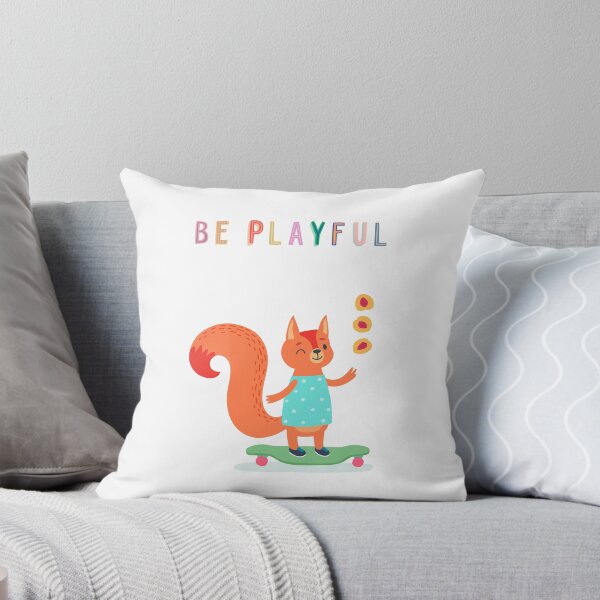 Item preview, Be Playful. Squirrel juggles on Skateboard designed and sold by dk-design85.