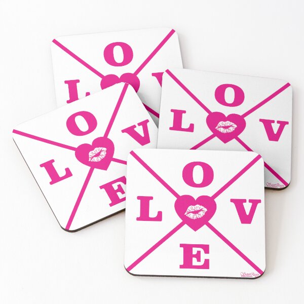 Aperçu de l'œuvre Love Pink Coração vermelho, boca branca e seta créée et vendue par GirlaineSQ.