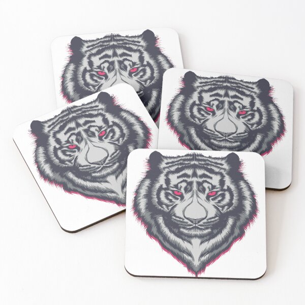 Item preview, white tiger with red eyes designed and sold by TYTOS-SHOP.