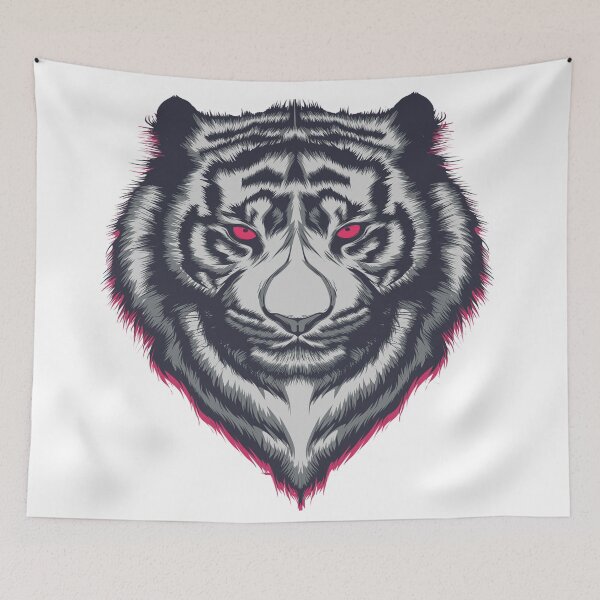 Item preview, white tiger with red eyes designed and sold by TYTOS-SHOP.