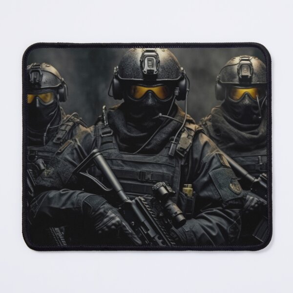 Item preview, Urban Warfare: A Thrilling Image of a SWAT Team in Action designed and sold by GraphicResource.