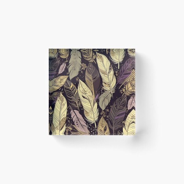 Artikelvorschau, Feathers - Lavender, sage, cream, gold, black 3 entworfen und verkauft von Highlandkings.