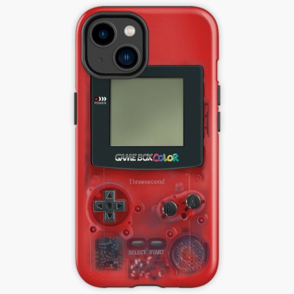 Classic transparent dark RED mini video games iPhone Tough Case