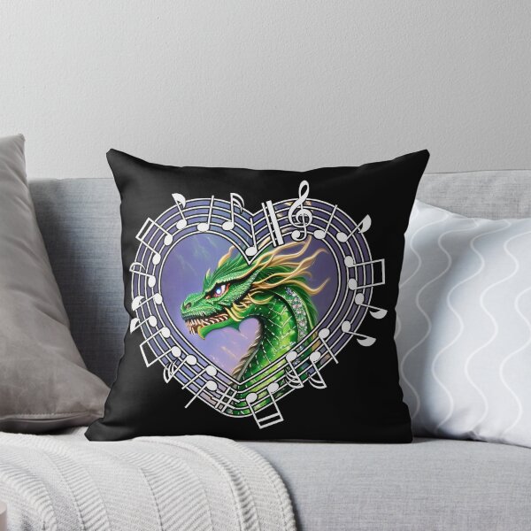 Item preview, Green dragon in a musical heart designed and sold by Artbellachi.