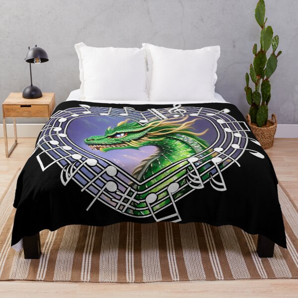 Item preview, Green dragon in a musical heart designed and sold by Artbellachi.