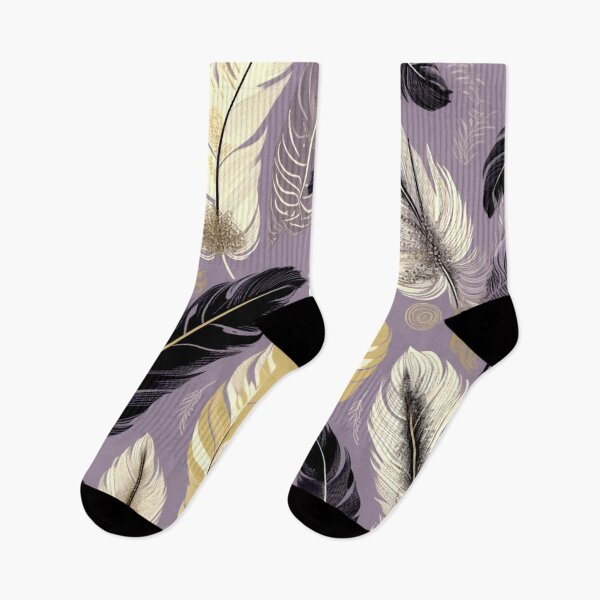 Artikelvorschau, Feathers - Lavender, sage, cream, gold, black 4 entworfen und verkauft von Highlandkings.