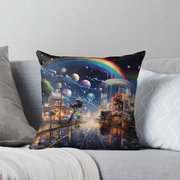 Item preview, Rainbow at night, image created with generative AI designed and sold by CosmicOptimist1.